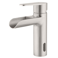 Homewerks Waterfall Brushed Nickel Motion Sensing Single-Handle Bathroom Sink Faucet 2 in.