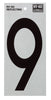 Hy-Ko 6 in. Reflective Black Vinyl Number 9 Self-Adhesive 1 pc. (Pack of 10)