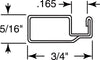 Prime-Line Screen Frame 3/4"W, 5/16" H X 3/4"W X 12' 2" L 0.020 Ga Aluminum Box of 56