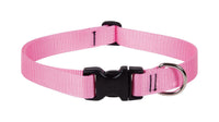 Lupine Pet Basic Solids Pink Pink Nylon Dog Adjustable Collar