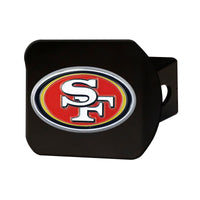 NFL - San Francisco 49ers  Black Metal Hitch Cover - 3D Color Emblem