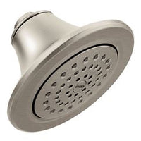 Brushed nickel one-function 5-7/8" diameter spray head standard