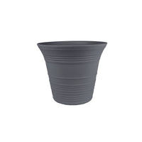 HC Companies Sedona 10 in. H X 12 in. D Plastic Flower Pot Warm Gray