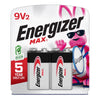 Energizer Max Premium 9-Volt Alkaline Batteries 2 pk Carded