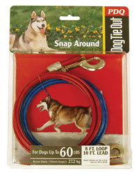 PDQ Red Tie-Out Vinyl Coated Cable Dog Tie Out Large