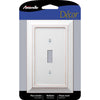 Amerelle Savannah White 1 gang Wood Toggle Wall Plate 1 pk