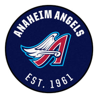 MLB - Los Angeles Angels Retro Collection Roundel Rug - 27in. Diameter - (1997 Anaheim Angels)