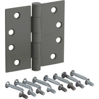 F179 4" SQR Standard Weight Template Hinge 1/pk - Prime Coat