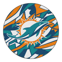 NFL - Miami Dolphins XFIT Roundel Rug - 27in. Diameter