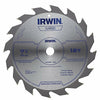 Irwin 7-1/4 In. Dia. X 5/8 In. Classic Carbide Circular Saw Blade 16 Teeth 1 Pk (Pack Of 25)