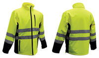 Boss Hi-Vis Yellow Polyester Rain Jacket XXXL