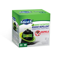 Mint-X 33 gal Mint Scent Trash Bags Drawstring 40 pk (Pack of 3)