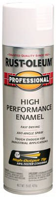 Rustoleum Professional 239108 15 Oz White Semi-Gloss High Performance Spray Enamel