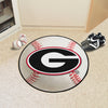 University of Georgia Red Baseball Rug - 27in. Diameter