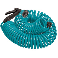 Orbit 27436 50' Blue Coil Hose With 8-Pattern Nozzle