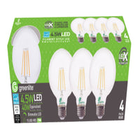 Greenlite G25 E26 (Medium) Filament LED Bulb Soft White 40 Watt Equivalence 4 pk