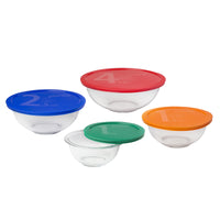 Pyrex Smart essentials 4 pk Glass Assorted Mixing Bowl Set 8 pc