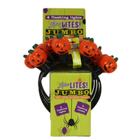 Lotsa Lites Halloween Pumpkin Flashing Headband Plastic 1 pk (Pack of 24)