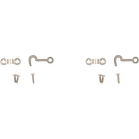 V1841 Hooks and Staples 2/pk - Satin Nickel