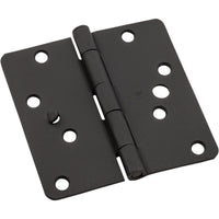 V512RC 4" 1/4R Hinge with Security Stud 3/pk - Black