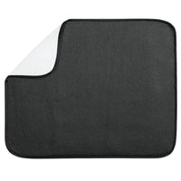 iDesign Black Polyester Kitchen Mat