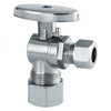 PlumbCraft 3/8 in. Compression in. X 5/8 in. Compression Chrome Plated Angle Valve