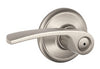 Schlage Merano Satin Nickel Bed and Bath Lever Right or Left Handed