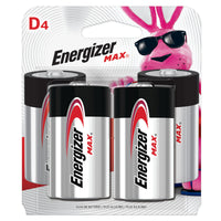 Energizer MAX D Alkaline Batteries 4 pk Carded (Pack of 12)