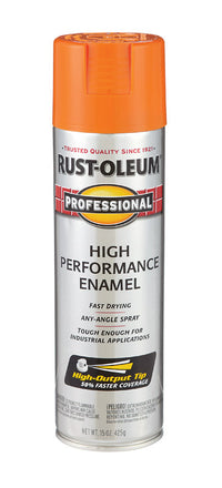 Rust-Oleum Professional Safety Orange Spray Paint 15 oz. (Pack of 6)