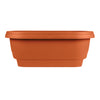 Bloem 24 in. H x 24 in. W Resin Deck rail Deck Rail Planter Terracotta Clay