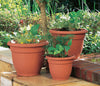 Bloem Terracotta Clay Resin Bell Ariana Planter 6 Dia. in. with Drainage Holes