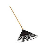 Seymour S400 Jobsite 65.75 in. 26 Tine Poly Leaf Rake Wood Handle