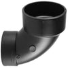 Charlotte Pipe 3 in. Hub X 4 in. D Hub ABS 90 Degree Elbow