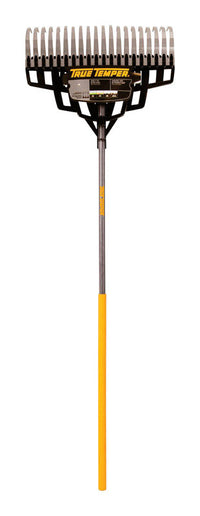 True Temper 54 in. L x 20 in. W Steel Lawn Rake Wood