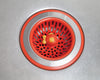 Joie 77019 4.5 X 1.25 Orange & Silver Splash Sink Drain Strainer