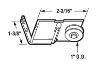 Prime-Line  1 in. Dia. x 2-3/16 in. L Aluminum  Sliding Screen Door Roller Assembly  2 pk