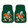 University of Miami Sebastian the Ibis Carpet Car Mat Set - 2 Pieces