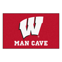 University of Wisconsin Man Cave Rug - 5ft. x 8 ft.