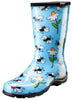 Sloggers 5020beebl06 Size 6 Women'S Blue Bee & Flower Print Rain & Garden Boot