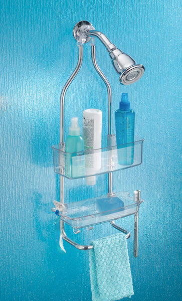 Interdesign Classico 2 26 in. H x 12 in. L Satin Silver Shower Caddy