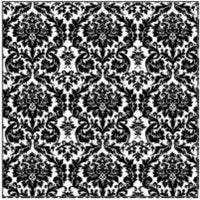 Magic Cover 45 ft. L X 54 in. W Black/White Acanthus Floral Non-Adhesive Flannel Back Vinyl Roll