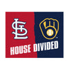 MLB House Divided - Cardinals / Brewers House Divided Rug