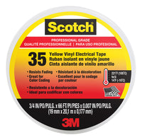 Scotch 3/4 in. W x 66 in. L Yellow Vinyl Electrical Tape (Pack of 5)