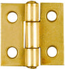 National Hardware 1 in. L Brass-Plated Door Hinge 1 pk