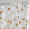 iDesign 72 in. H X 72 in. W Multicolored Metallic Gilly Dot Shower Curtain PEVA