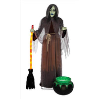 Seasons 6 ft. Prelit Animated Witch Yard Decor