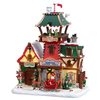 Lemax LED Multicolored North Pole Control Tower Christmas Village 10 in.