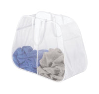 Whitmor Pop N' Fold White Duramesh Nylon Hamper