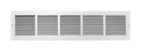 Tru Aire 6 in. H X 30 in. W 1-Way Powder Coat White Steel Baseboard Return Grille