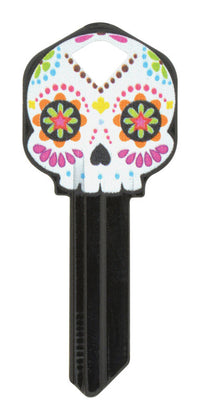 Hillman Wackey Sugar Skull House/Office Universal Key Blank Single (Pack of 6).